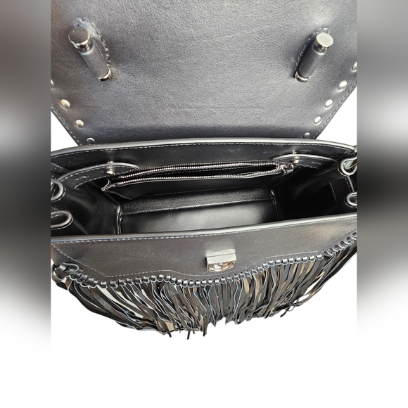 100% Authentic versace Top handle calf leather fringe versace la medusa bag - Picture 8 of 10